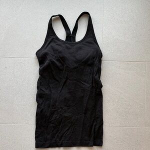 Dark grey lululemon ebb to street Ribbed Racerback Tank Top